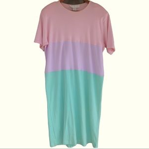 VTG Pastel Color Block 90's Dress Shoulder Pads